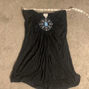 Skye style top black tank top jewels half top